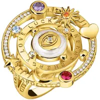 Thomas Sabo - TR2445-565-7-54 - Bague - Femmes - 925er Argent plaqué or jaune - taille de la bague 54