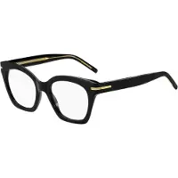 BOSS Monture optique en acétate noir avec garnitures en métal doré