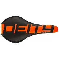 Deity Speedtrap Saddle Orange 140 mm