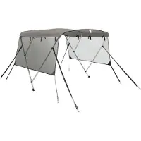 vidaXL 3-Bow Bimini-Top avec panneaux latéraux en maille 183x(170-182)x137 cm