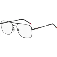 HUGO Monture optique en métal noir à double pont