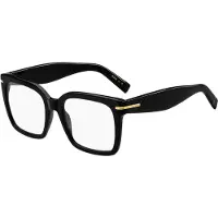 BOSS Monture optique en acétate noir avec charnières dorées