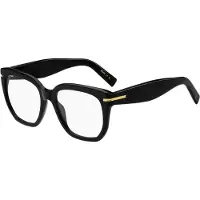 BOSS Monture optique en acétate noir avec charnières dorées