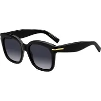 BOSS Lunettes de soleil en acétate noir avec charnières dorées