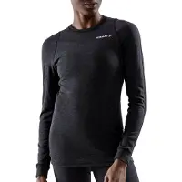 Craft Maillot de Corps Craft Women Core Wool Merino LS Tee Black Melange-XL