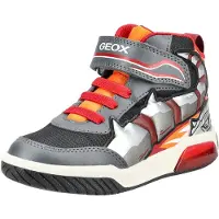 Geox Baskets 'Inek' gris / gris argenté / orange / homard