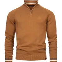 INDICODE JEANS Pull-over ' Swift ' bleu marine / caramel / blanc