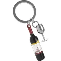 Metalmorphose - Porte-clés - alliage de zinc - vin rouge et verre - chrome brillant, noir, rouge