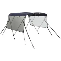 vidaXL 3-Bow Bimini-Top avec panneaux latéraux en maille 183x(170-182)x137 cm