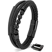 SERASAR Bracelet 'Pearl' noir