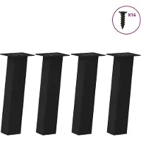 vidaXL Pieds de table basse 4 pcs. noir 30 cm acier