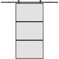 vidaXL Porte coulissante avec ferrure 102,5x205 cm Verre trempé & aluminium