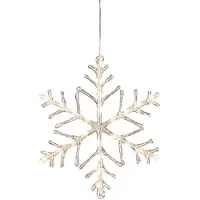 Konstsmide Figurine en acrylique flocon de neige 4540-103 LED blanc chaud avec minuterie blanc chaud