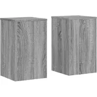 vidaXL Supports pour plantes 2 pcs gris sonoma bois d'ingénierie
