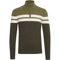 Blend Pull-over 'Naresh' olive / vert foncé / blanc
