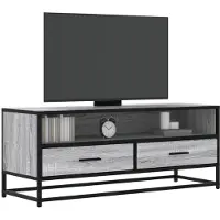 vidaXL Armoire TV Gris Sonoma 100x34,5x40 cm Bois composite et métal
