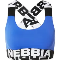 Nebbia Criss Cross Iconic Medium Support Sports Top Bleu S Femme