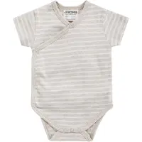 Jacky Barboteuse / body 'BABY ON TOUR' beige chiné / blanc