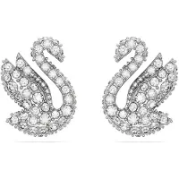 Swarovski Boucles d'oreilles 'Swan' argent / transparent