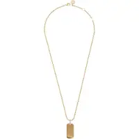 Tommy Hilfiger Collier femme en acier plaqué or avec cristaux Dog Tag 2780862, (Acier inoxydable)