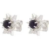 Emporio Armani Boucles d'oreilles bleu nuit / argent / transparent