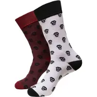 Urban Classics Chaussettes bordeaux / lie de vin / noir / blanc