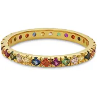 Maanesten Bague 'PARI' bleu / jaune / or / vert / violet