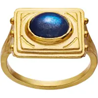 Maanesten Bague 'ROXANNE' bleu / jaune
