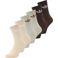 Adidas Originals Chaussettes 'Trefoil Cushion' beige / chocolat / gris clair