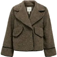 Object Veste mi-saison 'OBJSHIREN' brun foncé / noir