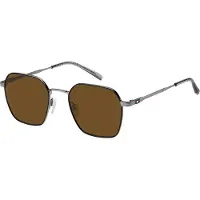 Tommy Hilfiger Lunettes de soleil pour homme TH 2133/S, noir mat et ruthénium, 53/21/145