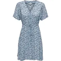 ONLY Robe 'ONLEvida' bleu clair / bleu foncé / blanc