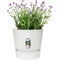Elho Pot De Fleurs - - Greenville - Blanc - 20 Cm - Plastique