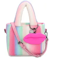 Buffalo sac à main sac à épaule bandoulière Pleated Boxy10 Crossbody Bag Rainbow coloré