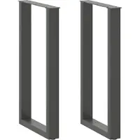 vidaXL Pieds de table de bar en U 2 pcs. Anthracite 50x(90-91) cm Acier