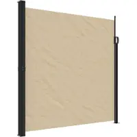 vidaXL Marquise latérale extensible Beige 200x600 cm