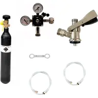 Ich-zapfe.de Kit d'accessoires - - Raccord creuse - Tuyau à bière 10mm - Bouteille CO2 0,5kg