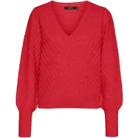 Vero moda Pull-over 'Stinna' rouge clair