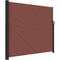 vidaXL Marquise latérale extensible brun 180x600 cm