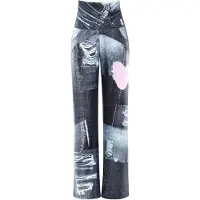 Winshape Pantalon de sport 'CUL101C' gris / gris denim / rose / blanc