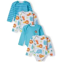 MINOTI Barboteuse / body turquoise / jade / orange foncé / blanc