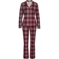LASCANA Pyjama rouge / rouge foncé / noir / blanc
