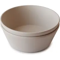 Mushie Round Dinnerware Bowl bol Vanilla 2 pcs