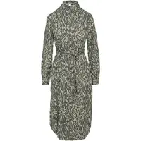 QS Robe-chemise vert / vert foncé
