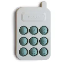 Mushie Pop-It Phone jouet d’éveil pour enfant Cambridge Blue 10m+ 1 pcs