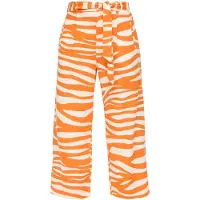 s.Oliver Pantalon à pince orange / blanc