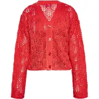 Swirly Cardigan rouge