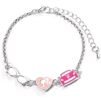 The Carat Shop Trois bracelets de perles émaillées classiques avec lunettes, silhouette et Barbie Corvette 17 cm