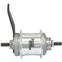 Sturmey Archer Duomatic Kick-shift Rear Hub Argenté 32H / 162 mm