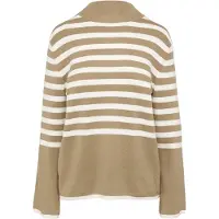 s.Oliver Black Label Pull-over noisette / blanc